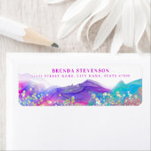 Rainbow Glitter Retour Adreslabels Etiket (Insitu)