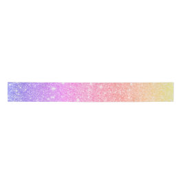 Rainbow Glitter Satin Ribbon Satijnen Lint