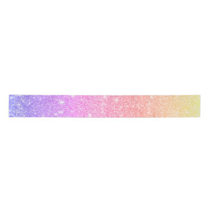Rainbow Glitter Satin Ribbon Satijnen Lint