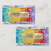 Rainbow Glitter | Shimmer Shine Visitekaartje (Voorkant / Achterkant)