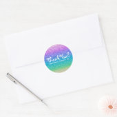 Rainbow Glitter Sparkle Glam Party Favor Custom Ronde Sticker (Envelop)