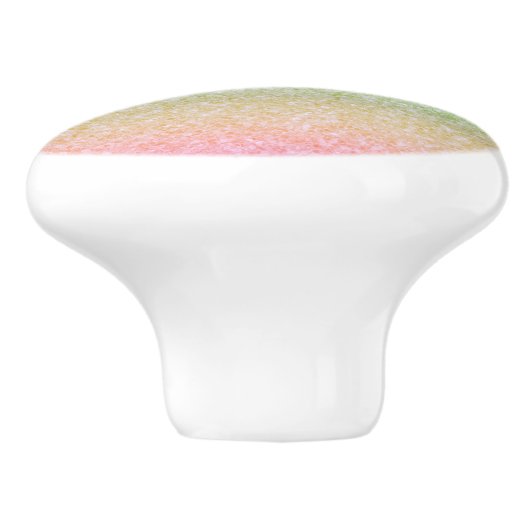 Rainbow Glitter Sparkle Glamour Meisjes  Keramische Knop (Zijkant)