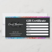 Rainbow Glitter Sparkle Moderne Haarstylist (Voorkant)