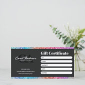 Rainbow Glitter Sparkle Moderne Haarstylist (Staand voorkant)