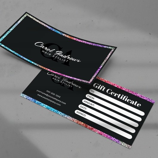 Rainbow Glitter Sparkle Moderne Haarstylist