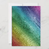 Rainbow Glitter Sparkle Paars Surprise Birthday Kaart (Achterkant)