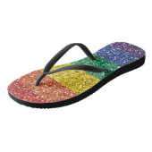 Rainbow Glitter Sparkle Pride Teenslippers (Schuin)