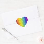 Rainbow Glitter Sparkle Royal Artistic Luster Art Hart Sticker (Envelop)