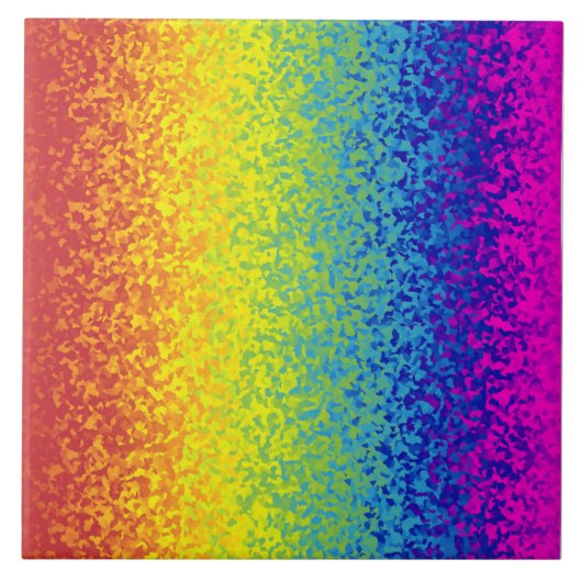 Rainbow Glitter Sparkle Royal Artistic Luster Art Tegeltje (Voorkant)