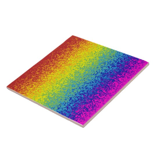 Rainbow Glitter Sparkle Royal Artistic Luster Art Tegeltje (Zijkant)