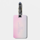 Rainbow glitter sparkle script modern girly script bagagelabel (Achterkant verticaal)