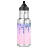 Rainbow glitter sparkle script modern girly script waterfles (Rechts)