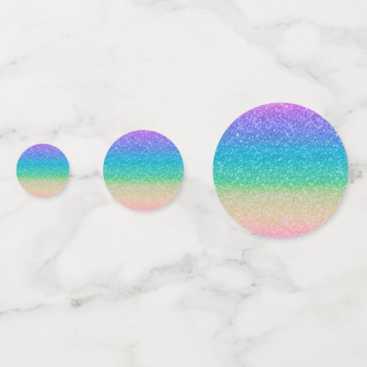 Rainbow Glitter Sparkle verjaardagsfeestje Confetti (Voorkanten)