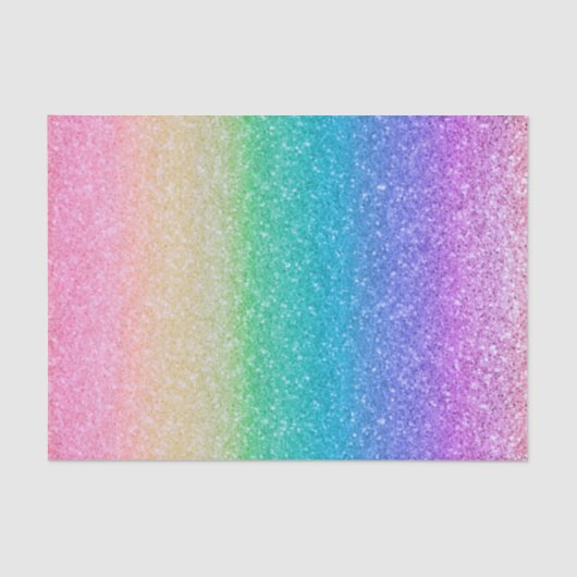 Rainbow Glitter Sparkle  verjaardagsfeestje Tissuepapier (Voorkant)