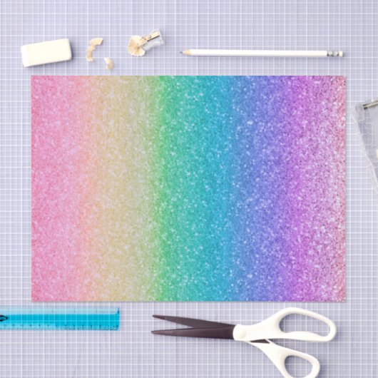 Rainbow Glitter Sparkle  verjaardagsfeestje Tissuepapier (Craft)