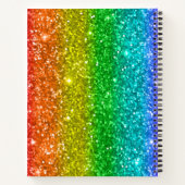Rainbow Glitter Spiraal Notitieboek (Achterkant)