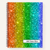 Rainbow Glitter Spiraal Notitieboek (Voorkant)