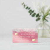 Rainbow Glitter Sprinters Kaart Ontwerpstijl Visitekaartje (Staand voorkant)