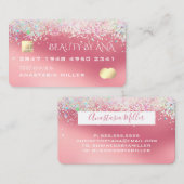 Rainbow Glitter Sprinters Kaart Ontwerpstijl Visitekaartje (Voorkant / Achterkant)