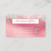 Rainbow Glitter Sprinters Kaart Ontwerpstijl Visitekaartje (Achterkant)