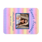 Rainbow Glitter Sweet 16 Birthday Save the Date Magneet (Horizontaal)