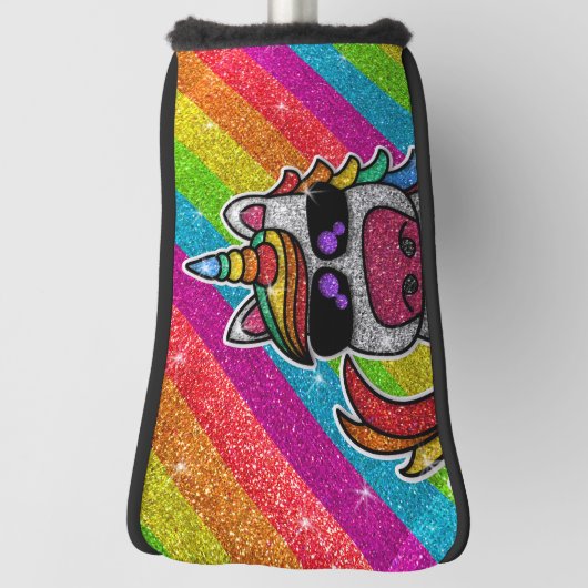 Rainbow Glitter Unicorn Sparkly LGBT+ Sparkles Golfheadcover (Draai 90)