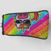 Rainbow Glitter Unicorn Sparkly LGBT+ Sparkles Golfheadcover (Voorkant)