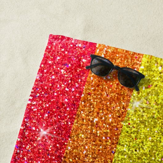 Rainbow Glitter Unicorn Sparkly LGBT+ Sparkles Strandlaken (In situ)