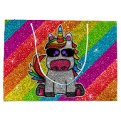 Rainbow Glitter Unicorn Sparkly LGBTQ+ Sparkles Groot Cadeauzakje (Achterkant)
