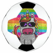 Rainbow Glitter Unicorn Sparkly LGBTQ+ Sparkles Voetbal (Voorkant)
