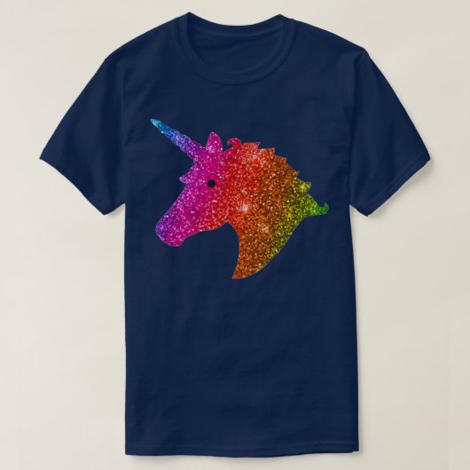 Rainbow Glitter Unicorn T-shirt (Design voorkant)