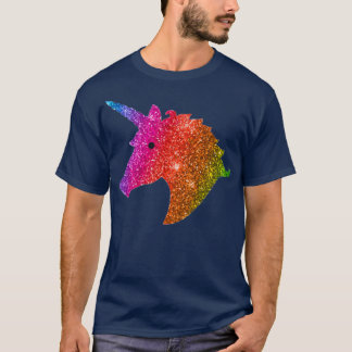 Rainbow Glitter Unicorn T-shirt