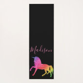 Rainbow Glitter Unicorn Yoga Mat Personalized (Achterkant)