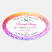 Rainbow Glitter White Product Labels Logo Diamonds (Voorkant)