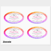 Rainbow Glitter White Product Labels Logo Diamonds (Vel)