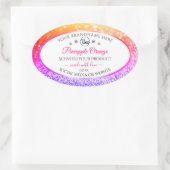 Rainbow Glitter White Product Labels Logo Diamonds (Tas)