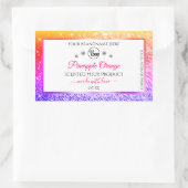 Rainbow Glitter White Product Labels Logo Diamonds (Tas)