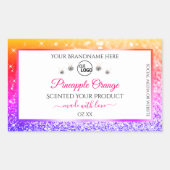 Rainbow Glitter White Product Labels Logo Diamonds (Voorkant)