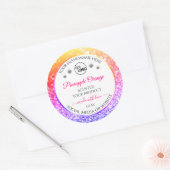 Rainbow Glitter White Product Labels Logo Diamonds (Envelop)