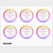 Rainbow Glitter White Product Labels Logo Diamonds (Vel)