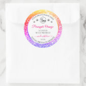 Rainbow Glitter White Product Labels Logo Diamonds (Tas)