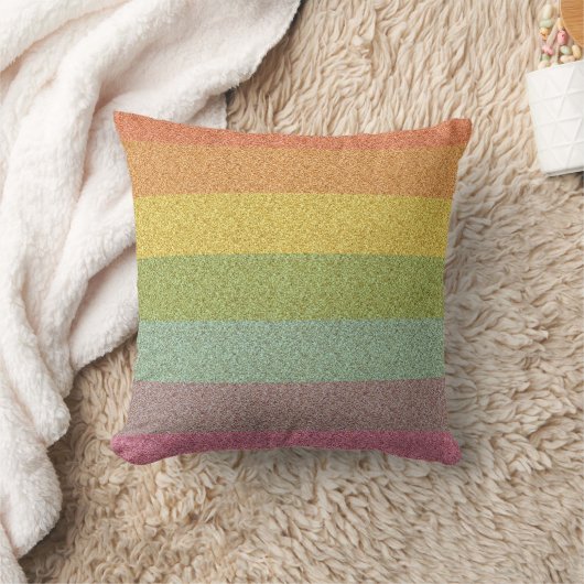 Rainbow Glitter Zebra Print Metallic Cushion Kussen (Deken)