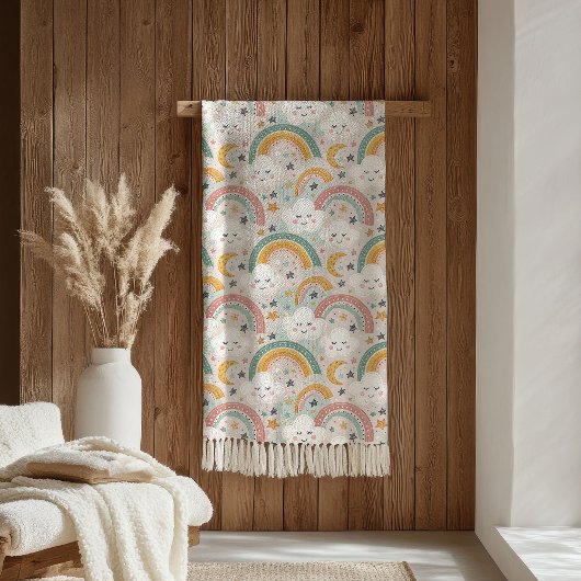 Rainbow Glow Blanket Sherpa Gift for Happy Kids Deken