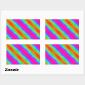 Rainbow Glow diagonale streep Sticker (Vel)