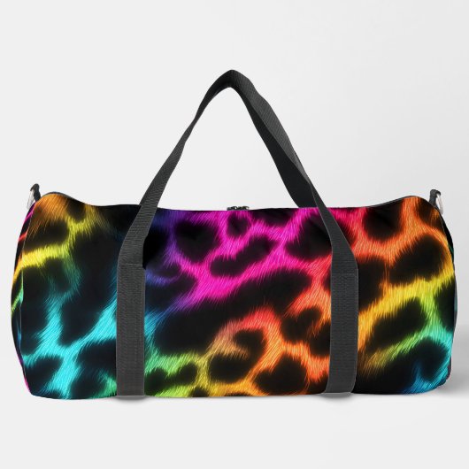 Rainbow Glow Leopard Print Plunjezak (Voorkant)