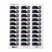 Rainbow Glow Masquerade Masker Verjaardagsfeestje Etiket (Full Sheet)