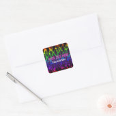 Rainbow Glow neon feest sticker label (Envelop)