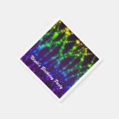 Rainbow Glow Neon Lights Sparkle Verjaardagsfeest Servet (Hoek)