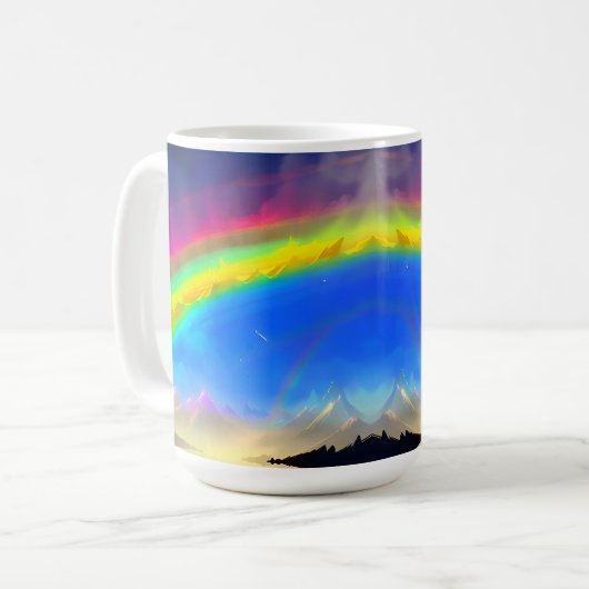 Rainbow Glow Sky Koffiemok (Voorkant links)