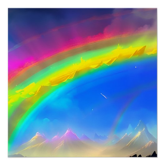 Rainbow Glow Sky Perfect Poster (Voorkant)